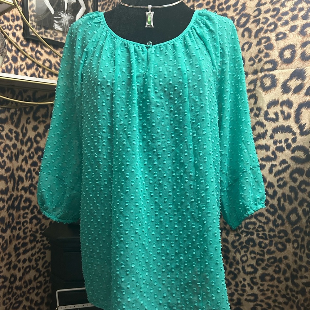 Teal Textured Women's Top